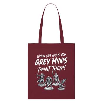 Minis gris disant Miniatures Peindre - Tote bag bio Stanley/Stella - bordeaux - Devant