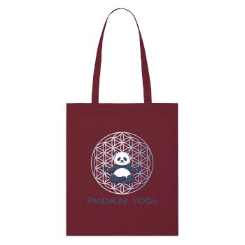 Lustiges Panda Yoga Geschenk Meditation Kundalini - Stanley/Stella Bio-Stoffbeutel - Burgunderrot - Vorne