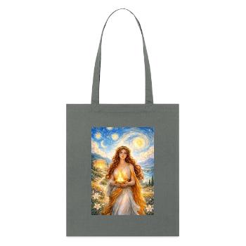 Hestia Starry Night - Stanley/Stella Organic Tote Bag - bright orange - Front