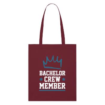 Bachelor Crew - Stanley/Stella Bio-Stoffbeutel - Burgunderrot - Vorne