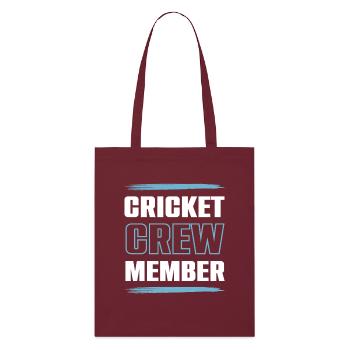 Cricket Crew - Stanley/Stella Bio-Stoffbeutel - Burgunderrot - Vorne