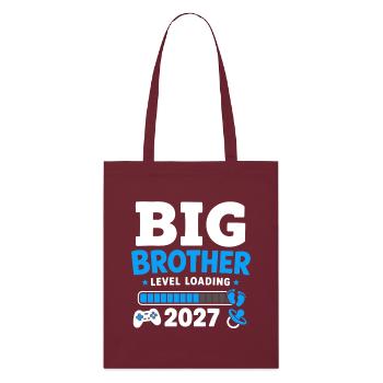 Großer Bruder Level-Ladung 2027 - Stanley/Stella Bio-Stoffbeutel - Burgunderrot - Vorne