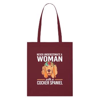 Maman Cocker Spaniel Maman de chien - Tote bag bio Stanley/Stella - bordeaux - Devant