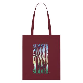 Illustration de lettre avec dégradé - Tote bag bio Stanley/Stella - bordeaux - Devant