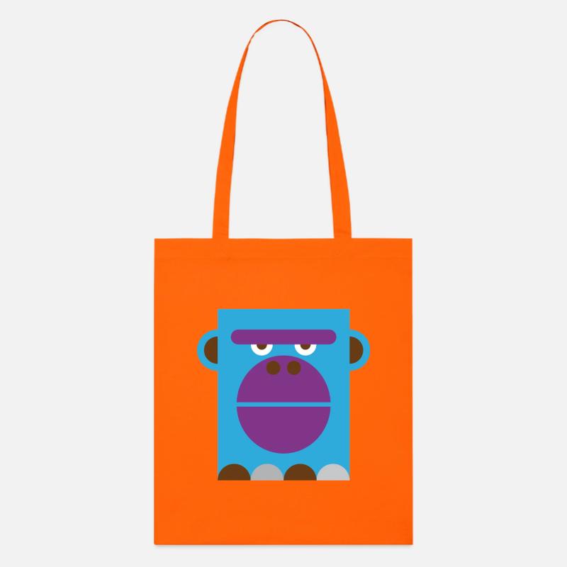 Gorilla - Stanley/Stella Bio-Stoffbeutel - Tieforange