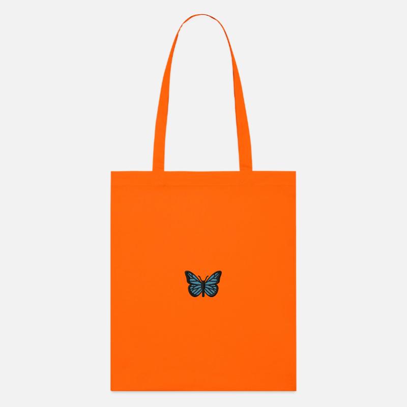Schmetterling bestickt - Stanley/Stella Bio-Stoffbeutel - Tieforange