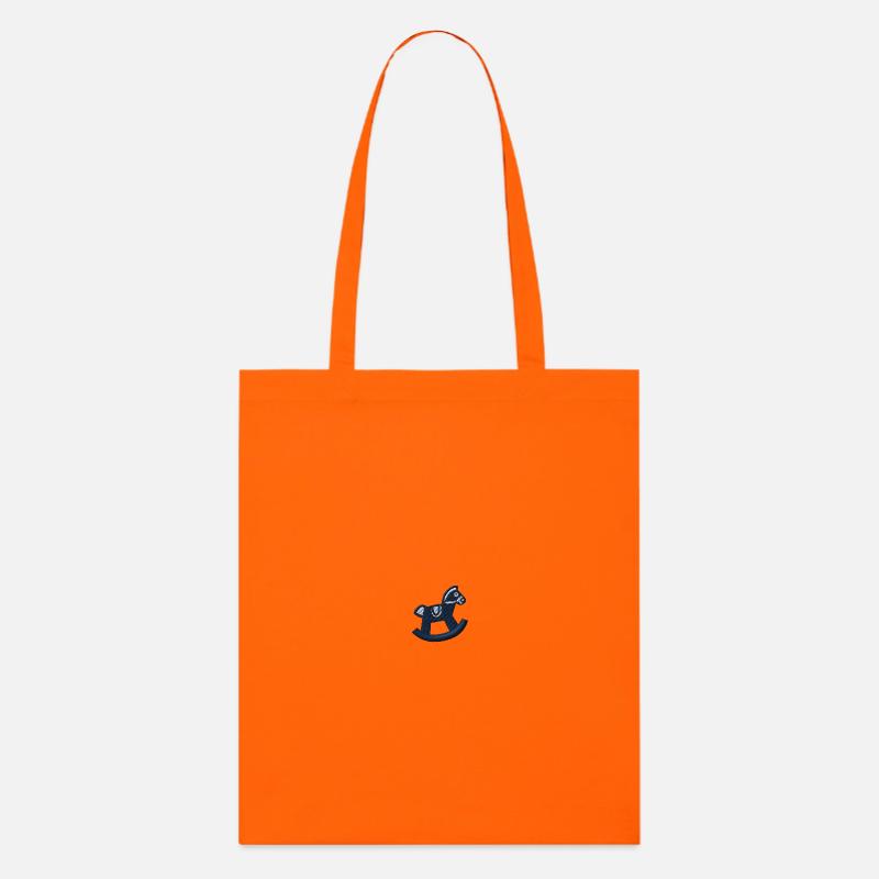 Cheval à bascule brodé - Tote bag bio Stanley/Stella - orange profond