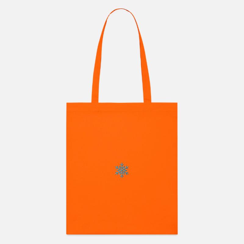 Snowflake embroidered - Stanley/Stella Organic Tote Bag - bright orange