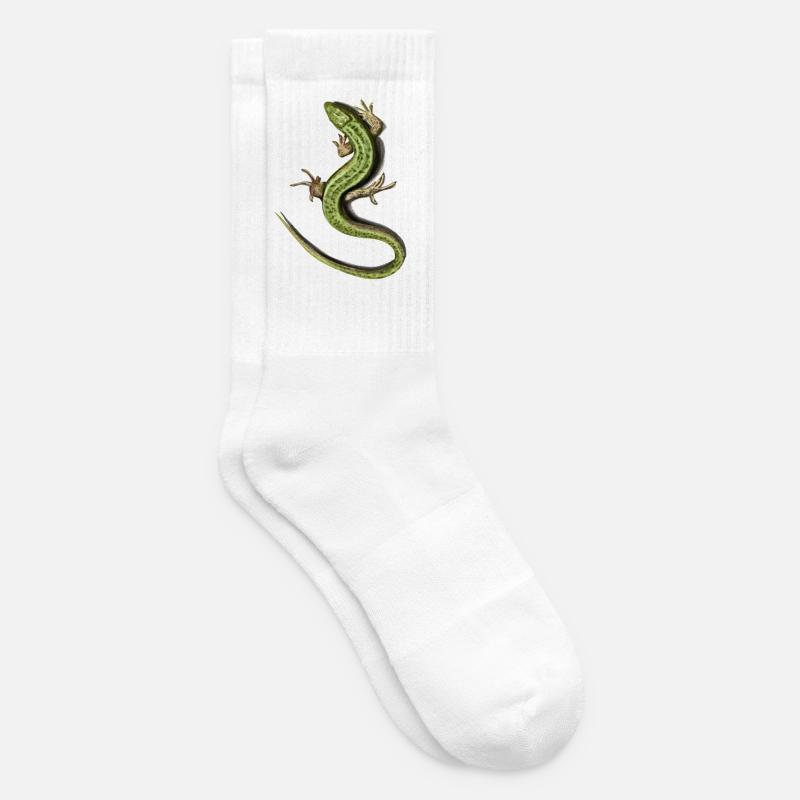 Eidechse - Tennissocken - Weiß