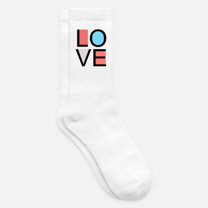 Liebe - Tennissocken - Weiß