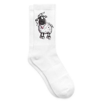 Verträumtes Schaf - Tennissocken - Weiß - Rechts