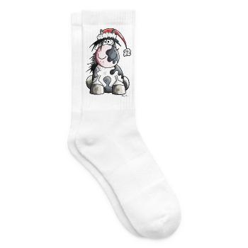 Christmas Horse - Tennis socks - white - Right