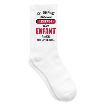 Teenager / Jugendliche / Jugendlicher / Kind - Tennissocken - Weiß - Rechts