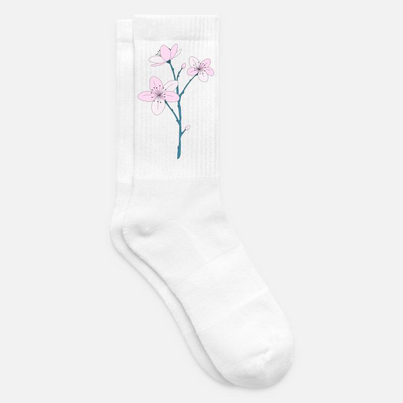 Kirschblüten - Tennissocken - Weiß