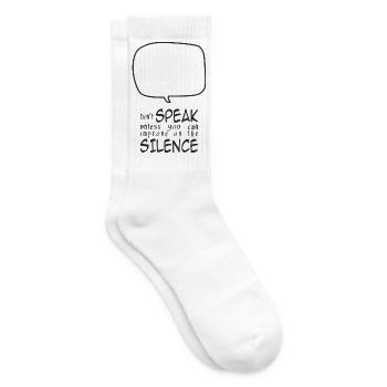 Ne parlez pas - Chaussettes de tennis - blanc - Droite