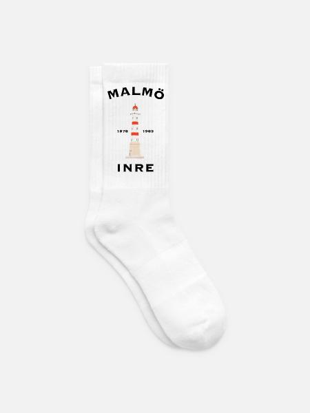 Malmö Inre, alter Leuchtturm, Ostsee Schweden - Tennissocken - Weiß
