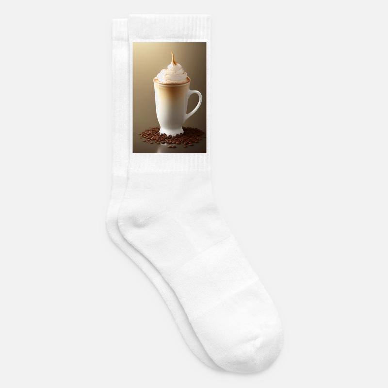 Kaffee, Kaffeebohnen - Tennissocken - Weiß