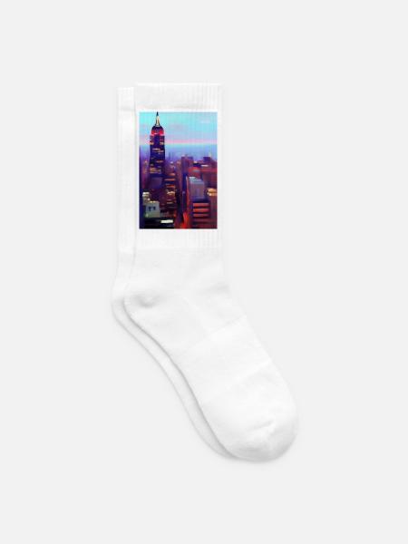 New York City Skyline - Tennissocken - Weiß