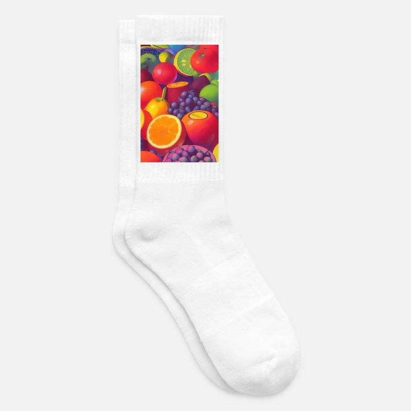 Früchte - Tennissocken - Weiß