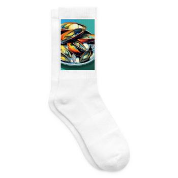 Mussels - Tennis socks - white - Right