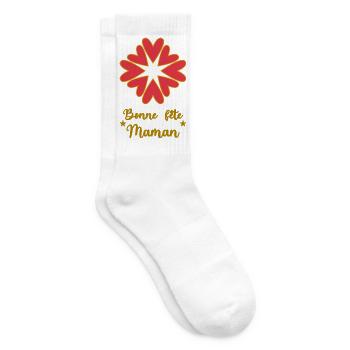 FÊTE DES MÈRES. BONNE FÊTE MAMAN. MAMAN - Chaussettes de tennis - blanc - Droite