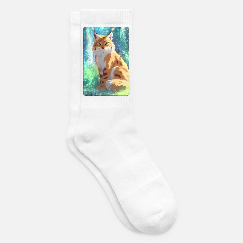 Luchs im Wald - Tennissocken - Weiß