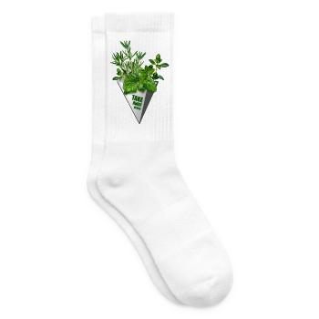 Herbes à emporter - impression amusante pour les gourmets - Chaussettes de tennis - blanc - Droite