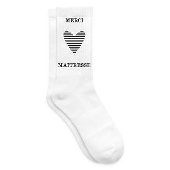 VIELEN DANK. GELIEBTE. MEISTER. DANKE HERRIN. VIELEN DANK. - Tennissocken - Weiß - Rechts