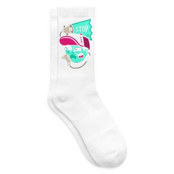 Mutter Erde fordert lautstark vollständige Klimaschutzmaßnahmen - Tennissocken - Weiß - Rechts