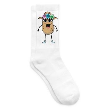 Pomme de terre Fille Légumes Pommes de terre - Chaussettes de tennis - blanc - Droite