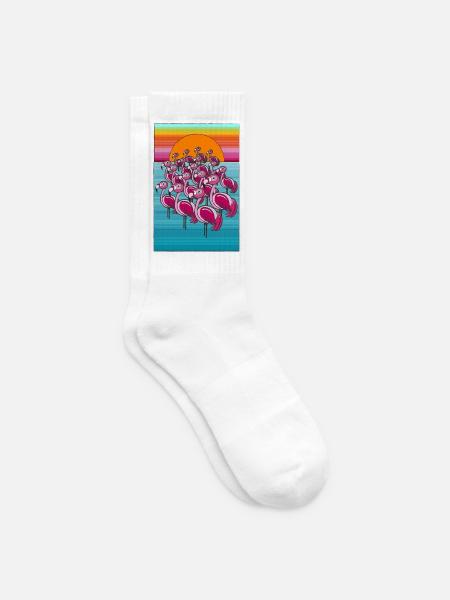 Flamingosssss - Tennissocken - Weiß
