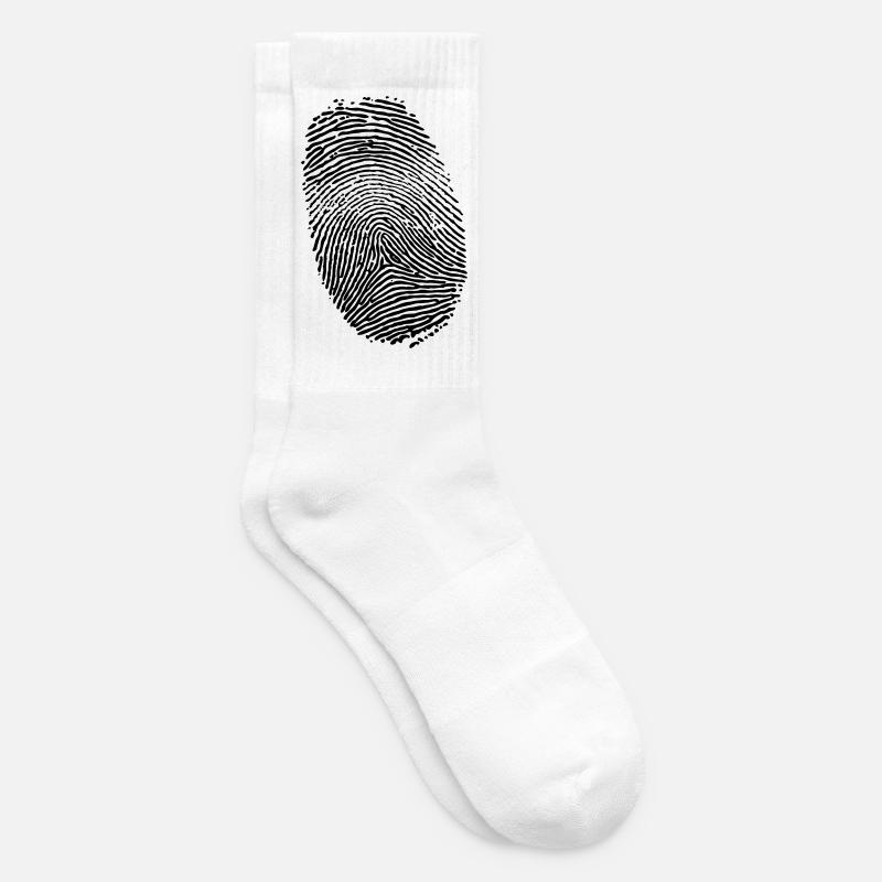 Empreinte digitale - Chaussettes de tennis - blanc