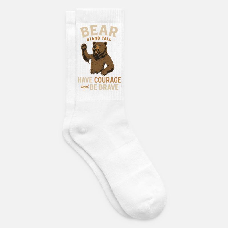 Devise de l’ours pour les braves - Chaussettes de tennis - blanc