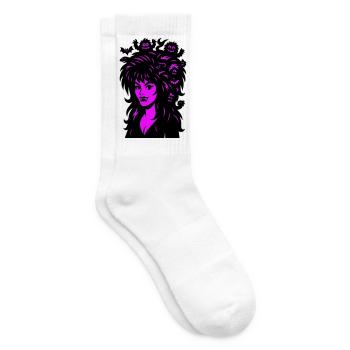Vampir-Lady mit Superhair! - Tennissocken - Weiß - Rechts