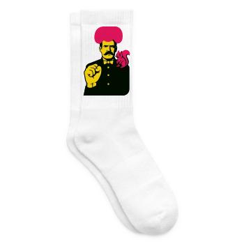 Homme d’art étrange - Chaussettes de tennis - blanc - Droite