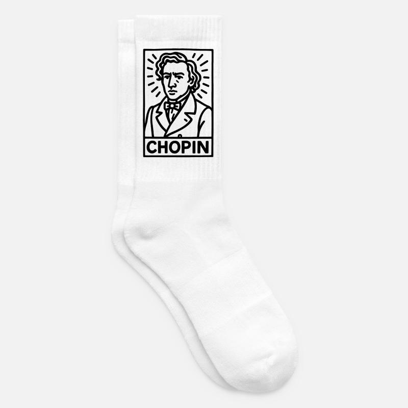 Frédéric Chopin - Tennissocken - Weiß