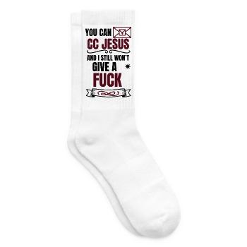 Freches Spruch Design – Kein F*** Gegeben - Tennissocken - Weiß - Rechts