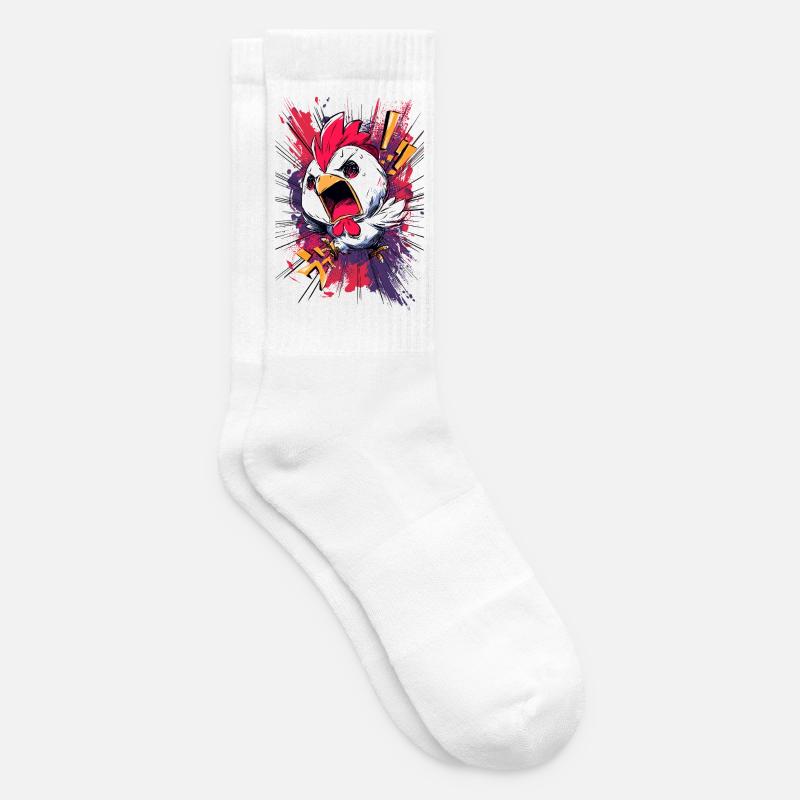 Explosion de poulet Outcry - Chaussettes de tennis - blanc