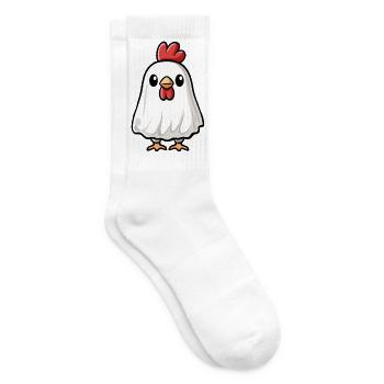 Hahn Halloween Geist - Tennissocken - Weiß - Rechts