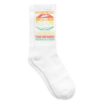 Landwirt Bauernhof Farmer Bauer Traktor - Tennissocken - Weiß - Rechts