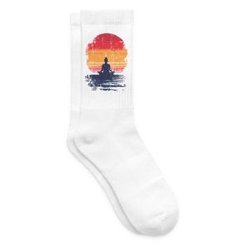 Sunset Meditation - Tennis socks - white - Right