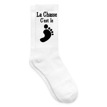 La chasse c’est le pied - Chaussettes de tennis - blanc - Droite