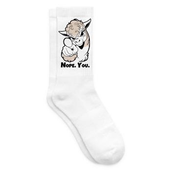 Nope. You. Alpaca - Tennis socks - white - Right