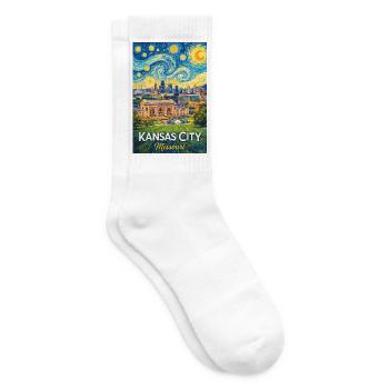 Kansas City, Missouri - Tennis socks - white - Right