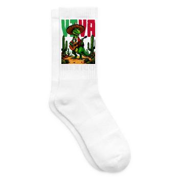 Mexiko Stolz & Heimat Mexikaner Mexico Flagge - Tennissocken - Weiß - Rechts