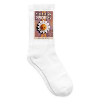 Tu es mon rayon de soleil Pop Art - Chaussettes de tennis - blanc - Droite