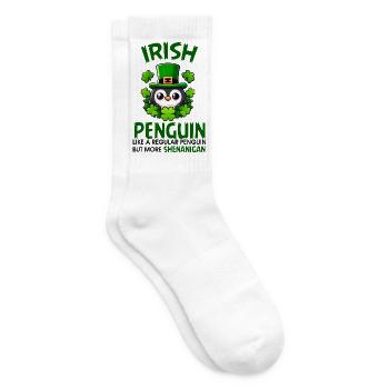 Pitreries du Pingouin Irlandais - Chaussettes de tennis - blanc - Droite