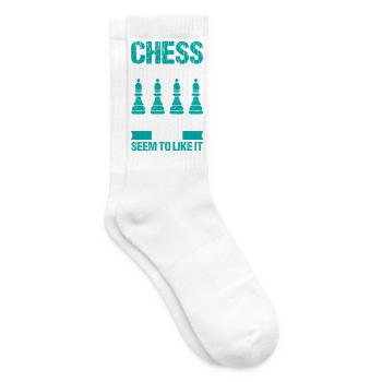 Échiquier des joueurs d’échecs - Chaussettes de tennis - blanc - Droite