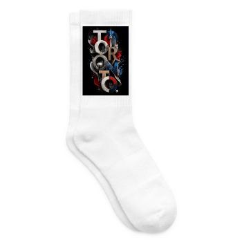 Torontoer Stadttypografie - Tennissocken - Weiß - Rechts