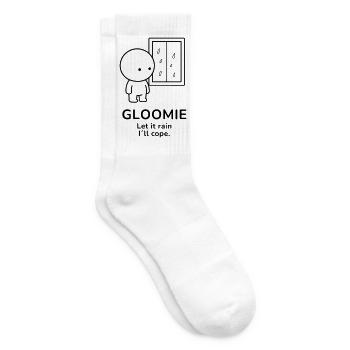 Gloomie – Let It Rain | Cozy Rainy Day Mood - Tennissocken - Weiß - Rechts